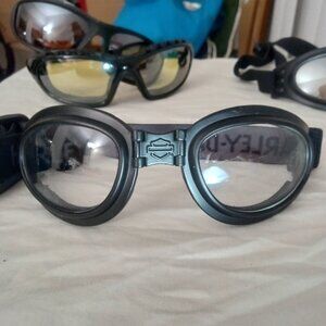 Harley Davison Folding Riding Goggles, with case